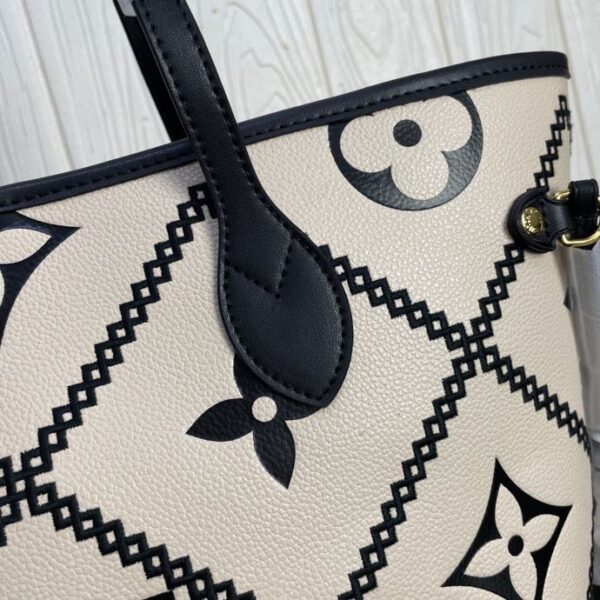 1:1 Replica Louis Vuitton LV Neverfull MM Monogram Empreinte Leather Luxury Bag For Women M46039 - 12.2in/31cm