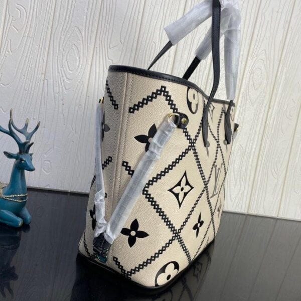 1:1 Replica Louis Vuitton LV Neverfull MM Monogram Empreinte Leather Luxury Bag For Women M46039 - 12.2in/31cm