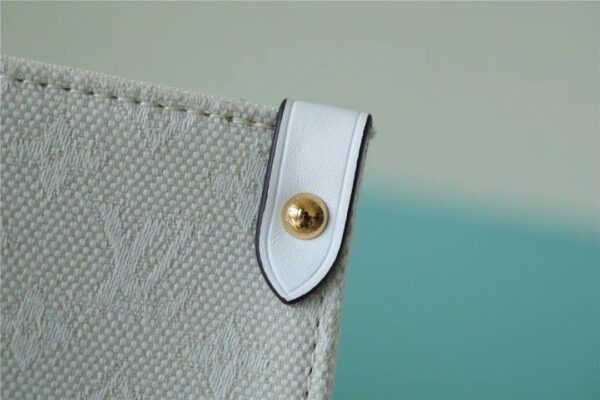 1:1 Replica Louis Vuitton LV Onthego GM Monogram Giant And Raffia White/ Yellow Luxury Bag For Women M20815 - 41cm/16.1in