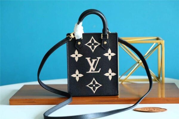 1:1 Replica Louis Vuitton LV Petit Sac Plat Monogram Empreinte Leather Luxury Bag M81416 - 17cm