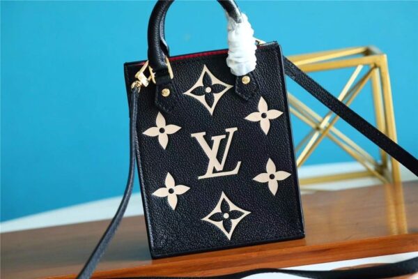 1:1 Replica Louis Vuitton LV Petit Sac Plat Monogram Empreinte Leather Luxury Bag M81416 - 17cm