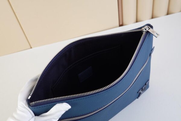1:1 Replica Louis Vuitton LV Pochette Ipad Blue Aerogram Unique Bag For Men - 30cm