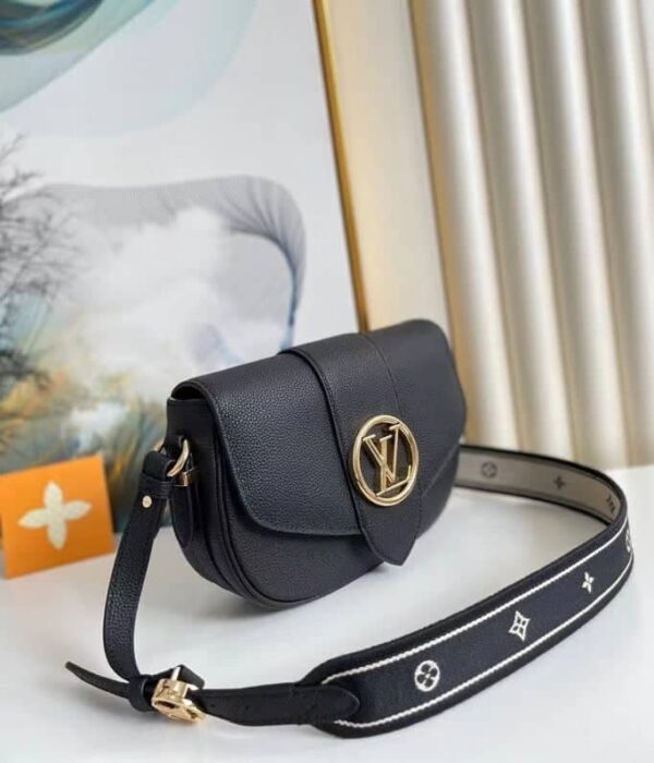 1:1 Replica Louis Vuitton LV Pont 9 Soft PM Black Luxury Bag For Women M58727 8.3 in/21cm