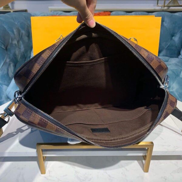 1:1 Replica Louis Vuitton LV Porte-Documents Voyage PM Damier Ebene Canvas Luxury Bag For Women N41466 - 14.6in/37cm