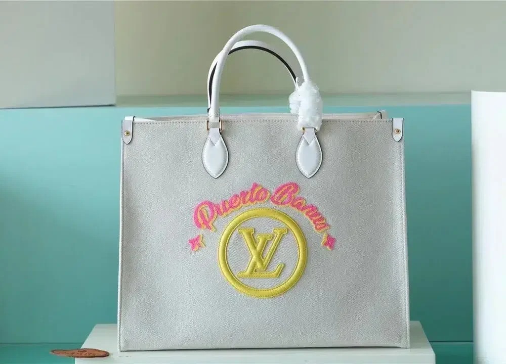 louis-vuitton-replica-onthego-gm-monogram-giant-and-raffia-white-yellow-m20815