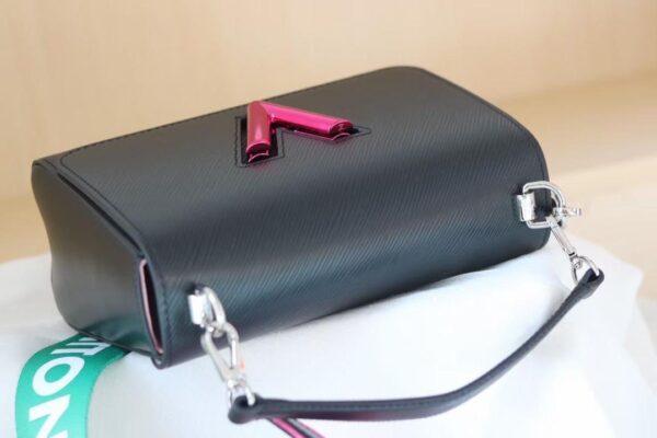 1:1 Replica Louis Vuitton LV Twist MM Bag, Shoulder and Cross Body Bags Luxury Bag For Women Black M59416 - 9.1in/23cm