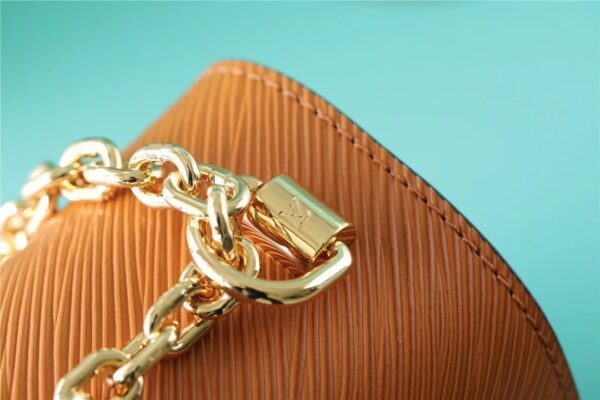 1:1 Replica Louis Vuitton LV Twist MM Epi Gold Miel Brown Luxury Bag For Women M59686 - 9.1in/23cm
