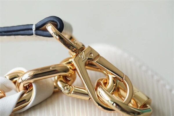 1:1 Replica Louis Vuitton LV Twist MM Epi White Luxury Bag For Women M21111 - 9.1in/23cm