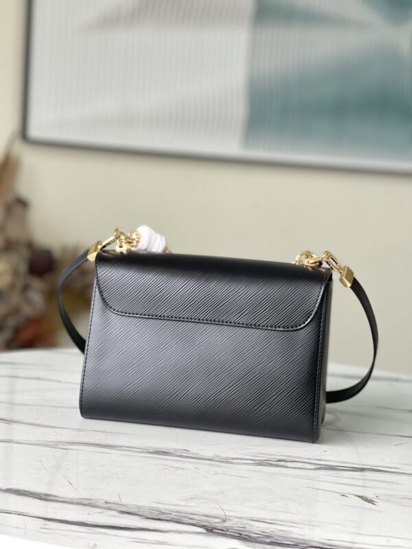 1:1 Replica Louis Vuitton LV Twist MM Monogram Flower Black Luxury Bag For Women M59402 - 9.1in/23cm