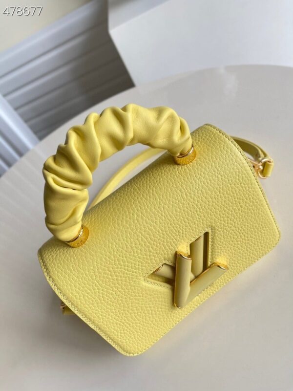 1:1 Replica Louis Vuitton LV Twist PM Ginger Yellow Luxury Bag For Women M58571 -  7.5in/19cm