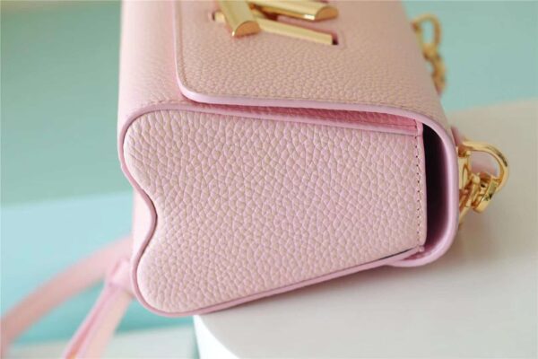 1:1 Replica Louis Vuitton LV Twist PM Grain Pink Luxury Bag For Women M20699 - 7.5in/19cm