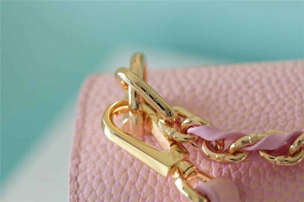 1:1 Replica Louis Vuitton LV Twist PM Grain Pink Luxury Bag For Women M20699 - 7.5in/19cm