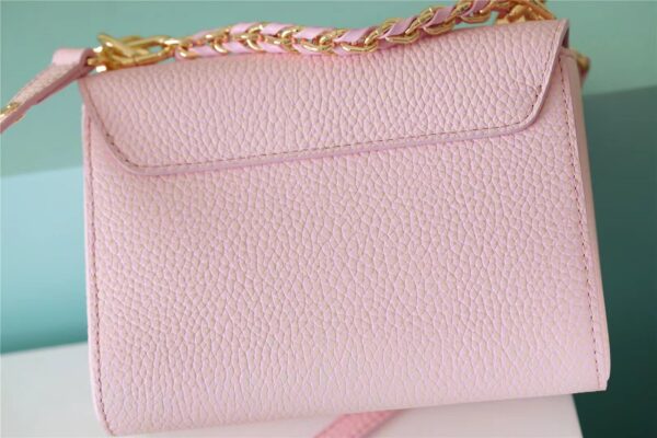 1:1 Replica Louis Vuitton LV Twist PM Grain Pink Luxury Bag For Women M20699 - 7.5in/19cm