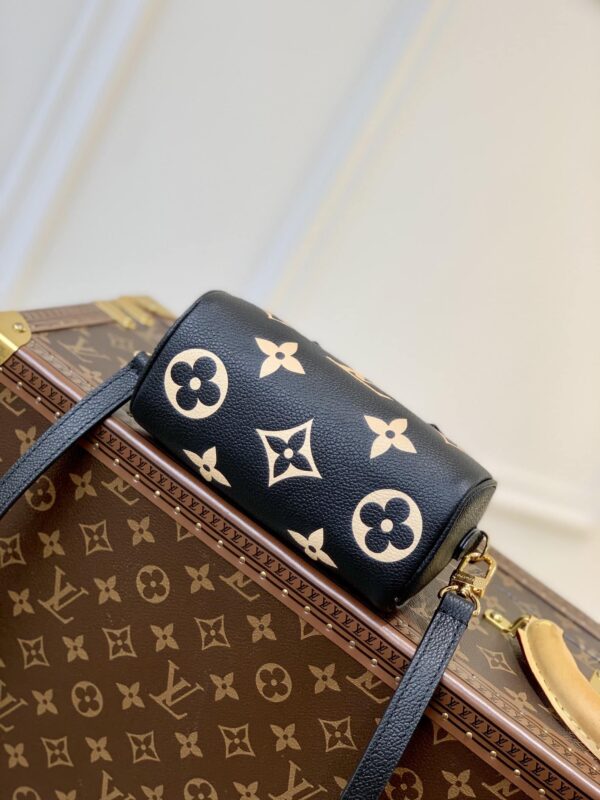 1:1 Replica Louis Vuitton LV Nano Speedy Bicolor Monogram Empreinte Leather Luxury Bag For Women M81457 - 6.3in/16cm