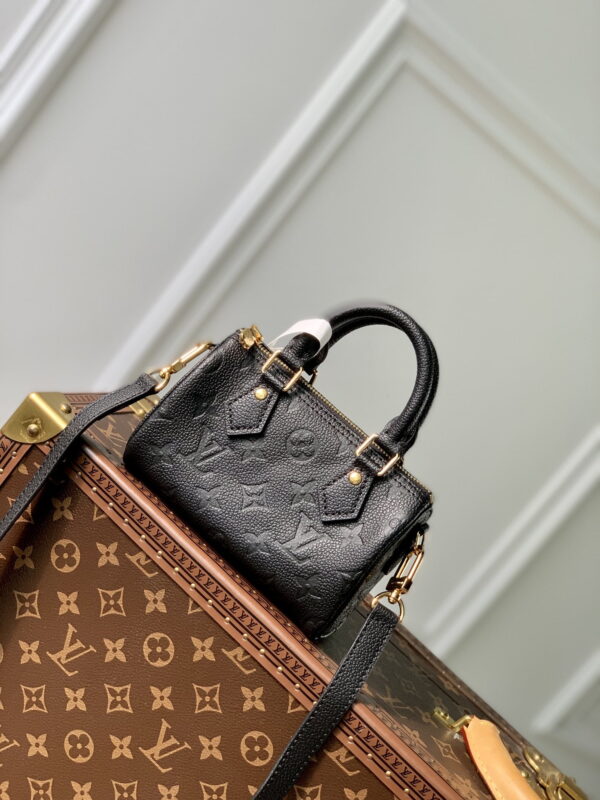 1:1 Replica Louis Vuitton LV Nano Speedy Monogram Empreinte Leather Luxury Bag For Women M82450 - 6.3in/16cm