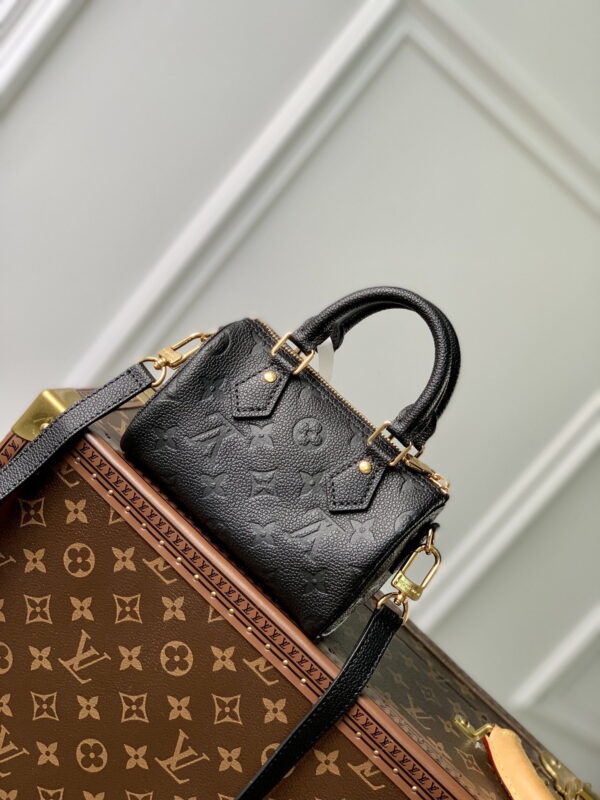 1:1 Replica Louis Vuitton LV Nano Speedy Monogram Empreinte Leather Luxury Bag For Women M82450 - 6.3in/16cm