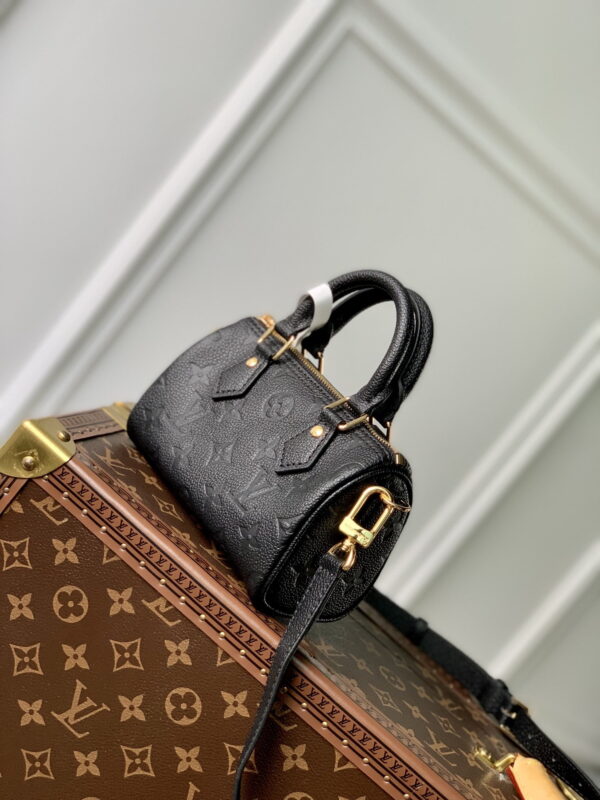 1:1 Replica Louis Vuitton LV Nano Speedy Monogram Empreinte Leather Luxury Bag For Women M82450 - 6.3in/16cm