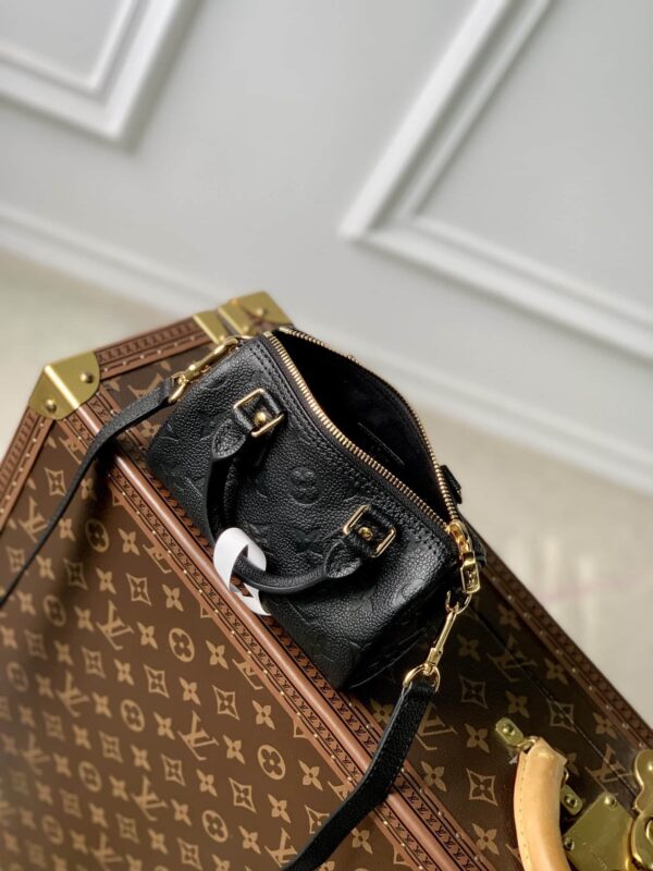 1:1 Replica Louis Vuitton LV Nano Speedy Monogram Empreinte Leather Luxury Bag For Women M82450 - 6.3in/16cm