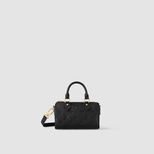 1:1 Replica Louis Vuitton LV Nano Speedy Monogram Empreinte Leather Luxury Bag For Women M82450 - 6.3in/16cm