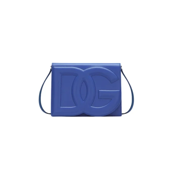 Calfskin DG Logo Bag Blue For Women BB7287AW57680623 - 20 Cm/ 7.8 Inches