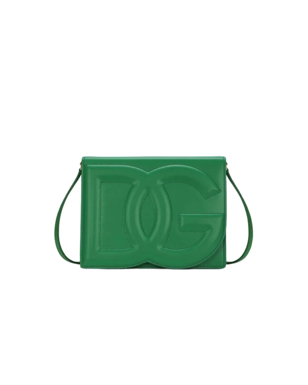 Calfskin DG Logo Bag Green For Women BB7287AW57687192 - 20 Cm/ 7.8 Inches