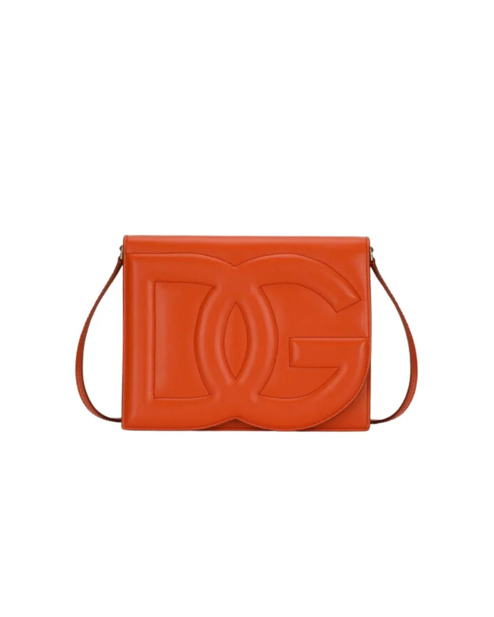 Calfskin DG Logo Bag Orange For Women BB7287AW57680244 - 20 Cm/ 7.8 Inches