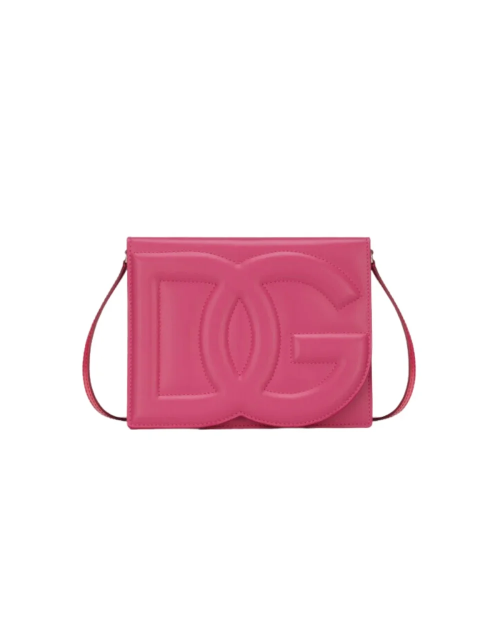 Calfskin DG Logo Bag Pink For Women BB7287AW57680441 - 20 Cm/ 7.8 Inches