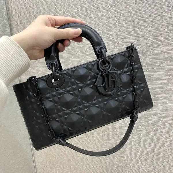 1:1 Replica Christian Dior Lady D-Joy Bag Black Cannage with Beaded Motif, For Women Women's Handbags, 26cm CD M0540SNEA_M900
