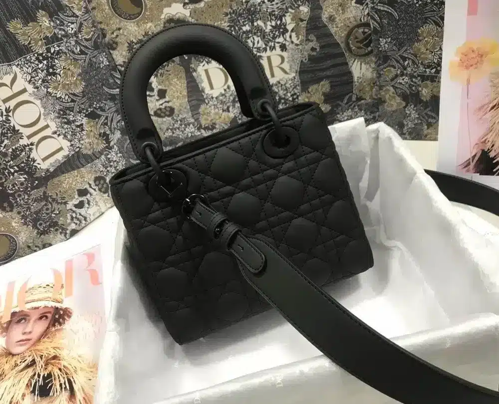 1:1 Replica Christian Dior Smal Lady Dior My ABCDIOR Bag Black For Women 8in/20cm CD M0538SLOI_M989