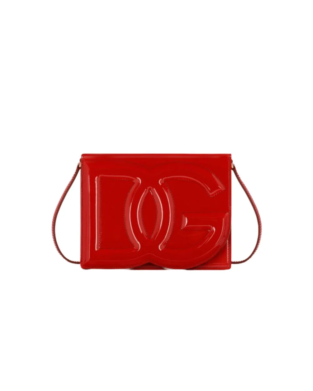 Patent Leather DG Logo Bag Red For Women BB7287A147180315- 20 Cm/ 7.8 Inches