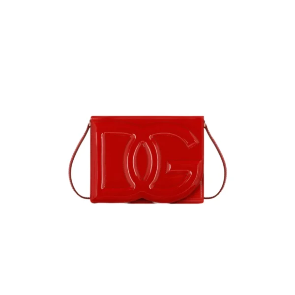 Patent Leather DG Logo Bag Red For Women BB7287A147180315- 20 Cm/ 7.8 Inches