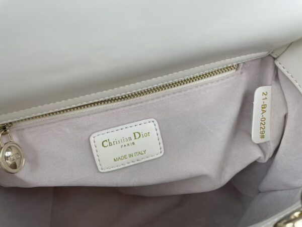 1:1 Replica Christian Dior Medium Lady Dior Bag Hardware White For Women 24cm/9in CD