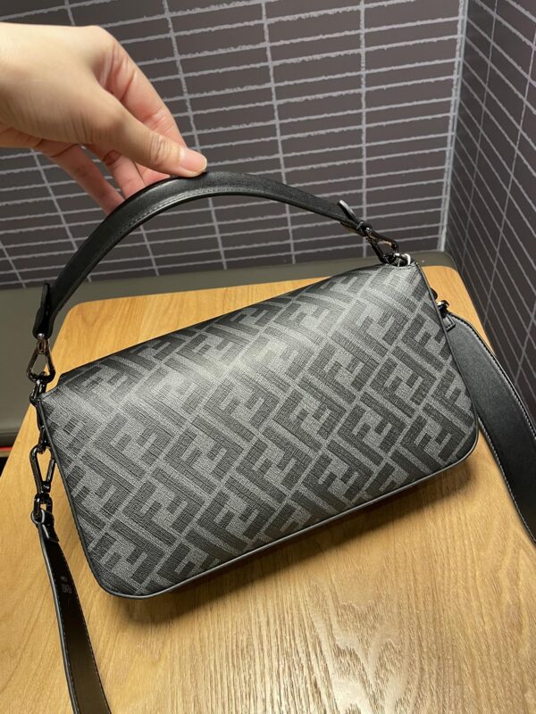 1:1 Replica Baguette FF Fabric And Exotic Bag Black For Women 10.5 in/27cm 7VA572ALWIF1DYM
