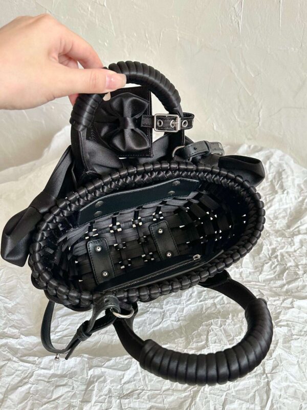Balenciaga Bistro Xxs Basket With Strap Pink/Black For Women 11in/28cm
