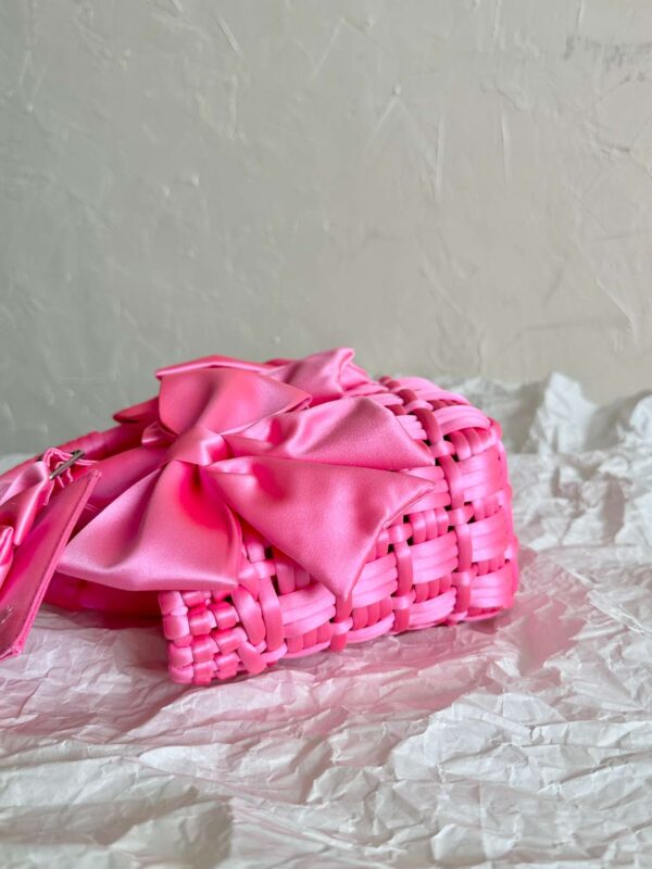 Balenciaga Bistro Xxs Basket With Strap Pink/Black For Women 11in/28cm