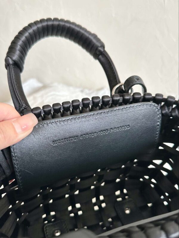 Balenciaga Bistro Xxs Basket With Strap Pink/Black For Women 11in/28cm