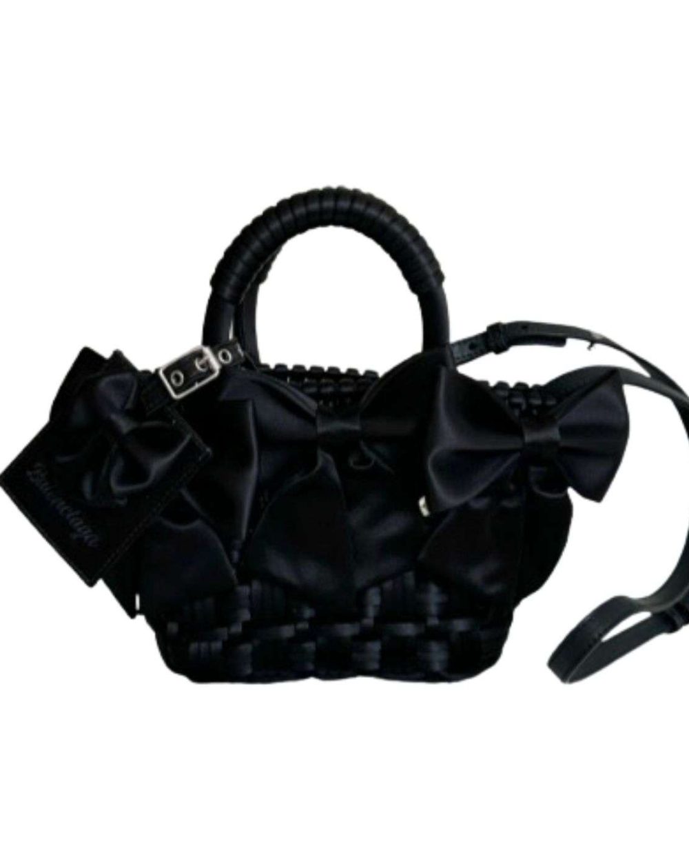 Balenciaga Bistro Xxs Basket With Strap Pink/Black For Women 11in/28cm