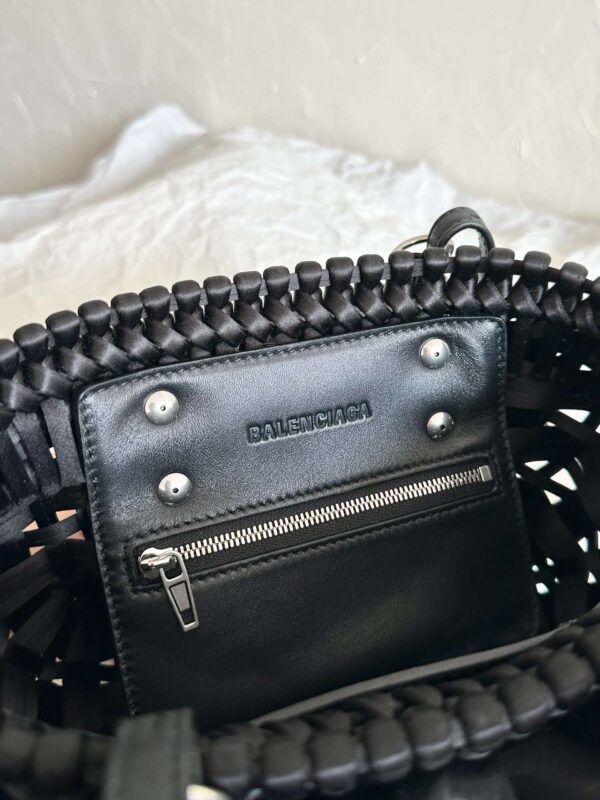 Balenciaga Bistro Xxs Basket With Strap Pink/Black For Women 11in/28cm