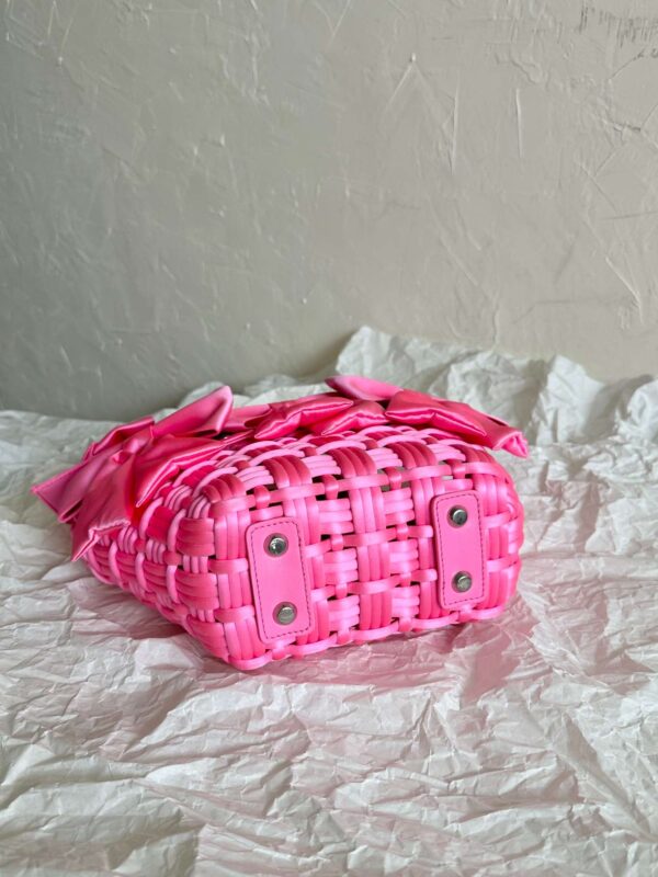 Balenciaga Bistro Xxs Basket With Strap Pink/Black For Women 11in/28cm