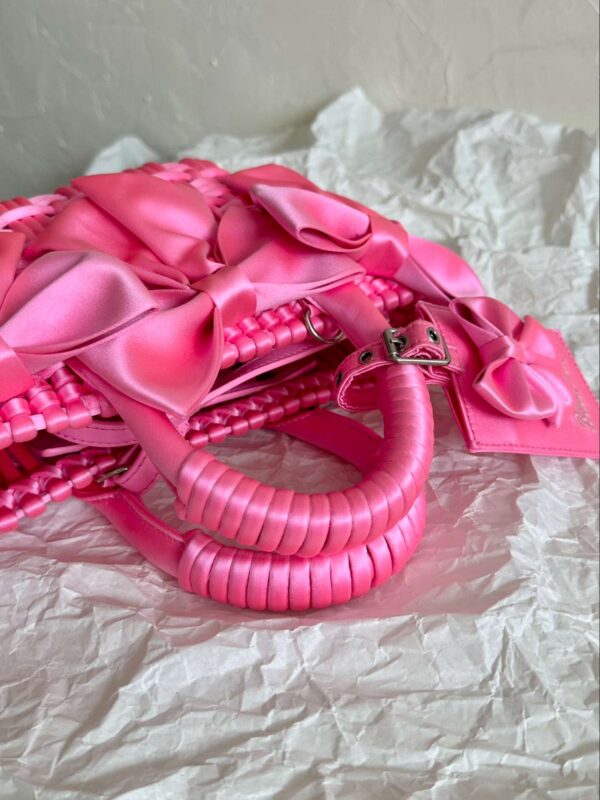 Balenciaga Bistro Xxs Basket With Strap Pink/Black For Women 11in/28cm