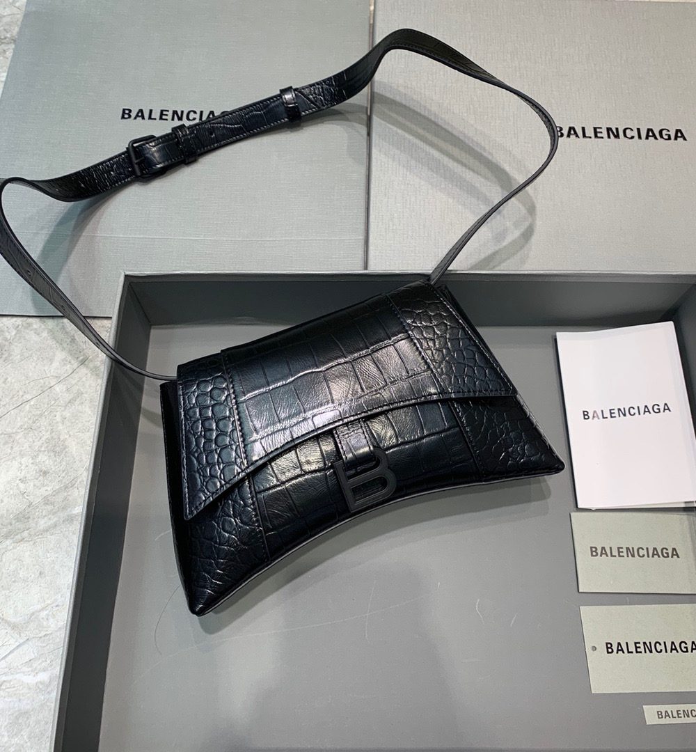 Balenciaga Downtown XS Shoulder Bag In Black, For Women, Women's Bags 10in/25cm 67135523E871000