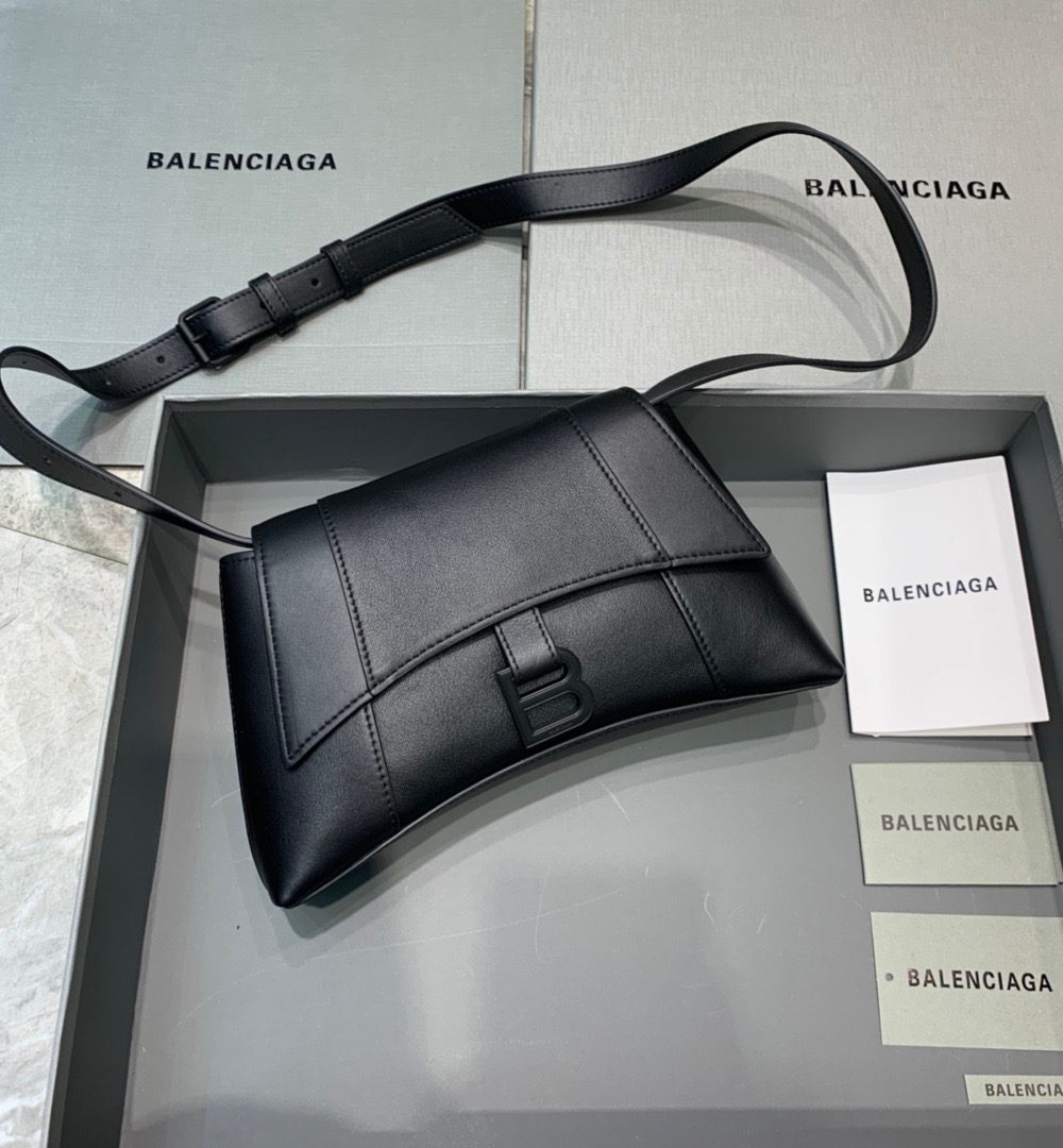 Balenciaga Downtown XS Shoulder Bag In Black, For Women, Women's Bags 10in/25cm