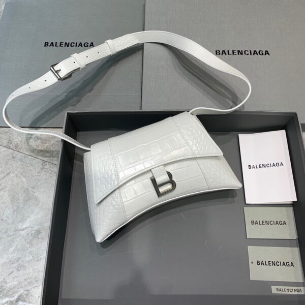 Balenciaga Downtown XS Shoulder Bag In White, For Women, Women's Bags 10in/25cm