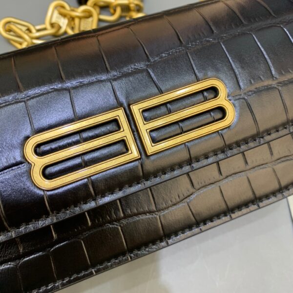 Balenciaga Gossip Small On Chain Shoulder Bag Black, For Women, Women's Bags 7.4in/19cm
