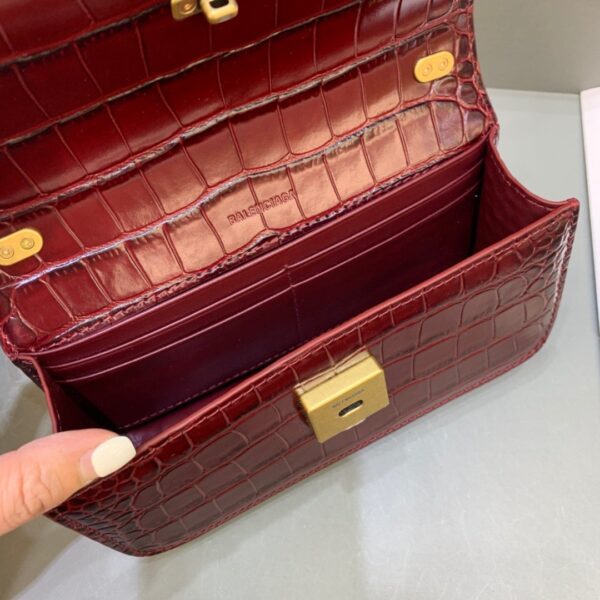 Balenciaga Gossip Small On Chain Shoulder Bag Dark Red, For Women, Women's Bags 7.4in/19cm