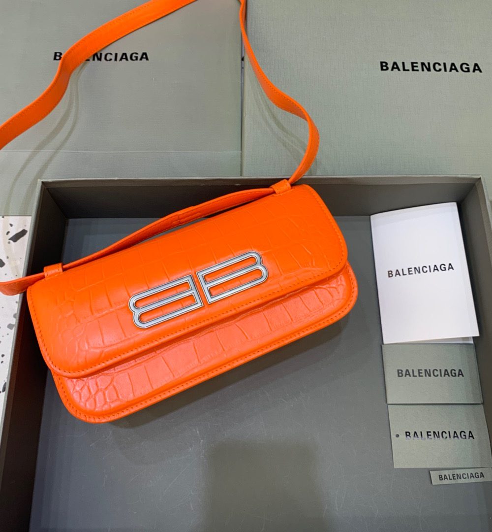 Balenciaga Gossip Small Shoulder Bag Orange, For Women, Women's Bags 9.1in/23cm