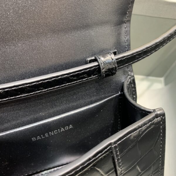 Balenciaga Hourglass Mini Handbag In Black, For Women, Women's Bags 4.7in/12cm