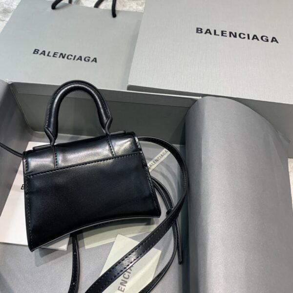 Balenciaga Hourglass Mini Handbag In Black, For Women, Women's Bags 4.7in/12cm