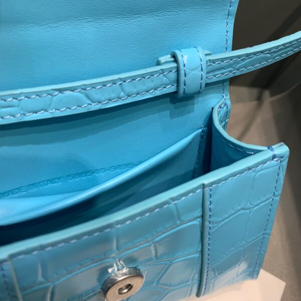 Balenciaga Hourglass Mini Handbag In Blue, For Women, Women's Bags 4.7in/12cm