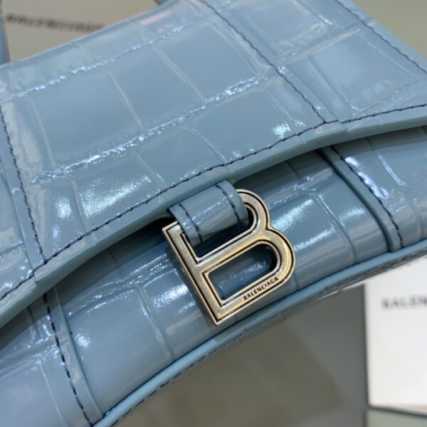 Balenciaga Hourglass Mini Handbag With Chain In Blue, For Women, Women's Bags 4.7in/12cm